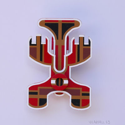 TÍTULO : "RELIEVE TÓTEM XXI" MEDIDAS : 16,5x11,5x2,5 cm. TÉCNICA : PINTURA ACRÍLICA SOBRE MADERA AÑO : 2023