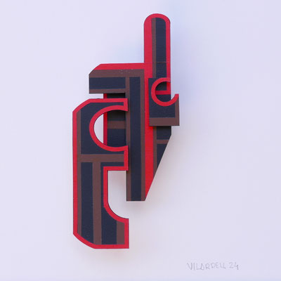 TÍTULO : "COMPOSICIÓN XII" MEDIDAS : 18x8x1,5 cm. TÉCNICA : PINTURA ACRÍLICA SOBRE MADERA AÑO : 2024