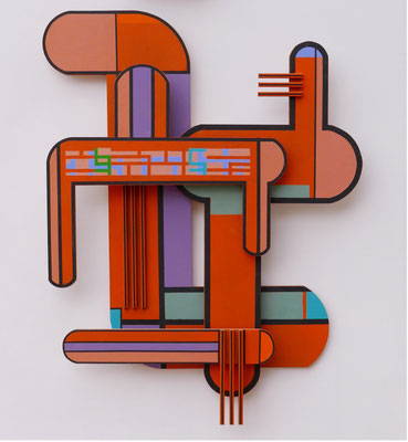 TÍTULO     :  "COMPOSICIÓN" MEDIDAS : 74x57x6 cm. TÉCNICA   : PINTURA ACRÍLICA SOBRE MADERA  AÑO          :  2022  