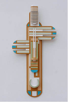 TÍTULO : "RELIEVE TÓTEM IX" MEDIDAS : 53x25,5x4,5 cm. TÉCNICA : PINTURA ACRÍLICA SOBRE MADERA AÑO : 2022
