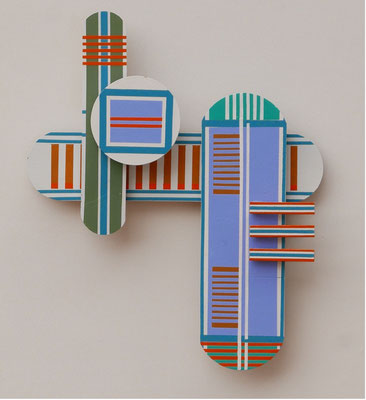 TÍTULO     :  "URBAN III" MEDIDAS : 30,5x25,5x4 cm. TÉCNICA   : PINTURA ACRÍLICA SOBRE MADERA  AÑO          :  2022  