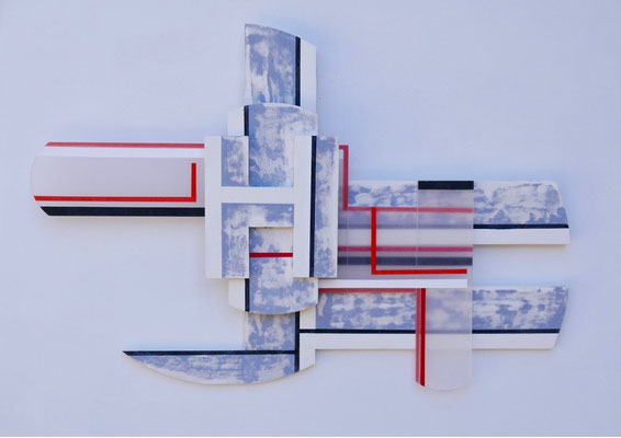 TÍTULO : "COMPOSICIÓN VI" MEDIDAS : 41x61x4 cm. TÉCNICA : TÉCNICA MIXTA SOBRE MADERA Y METACRILATO AÑO : 2023