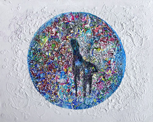 "Koh Lanta 1990", 50x40cm, Leinwand, Schichtungen, 2021-2025