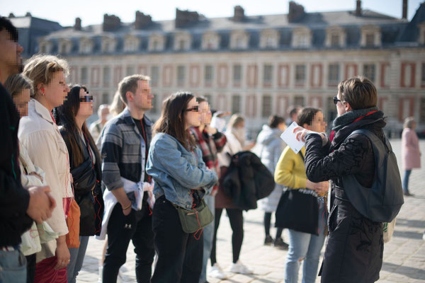 Visite guidée à Versailles avec des étudiants