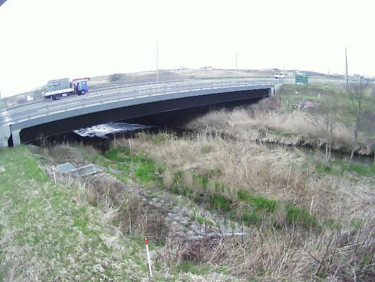 国道36号線(苫小牧～室蘭)の路面状況ライブカメラ「別々川･別々橋」の平常時のサンプル画像