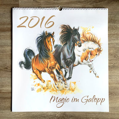 watercolor painting art calendar horses | Aquarell Kunst Kunstkalender Kalender Pferde | Sandra Mahn