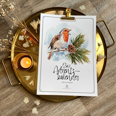 perpetual watercolor painting art advent calendar | Ewiger Aquarell Kunst Adventskalender Kalender Wandkalender – Sandra Mahn