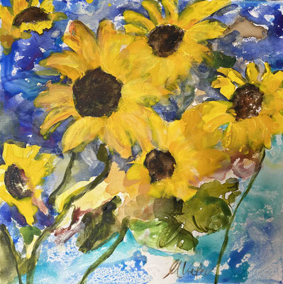 Flowers in the sun, 50x50cm, Acryl auf LW (nicht verfügbar)