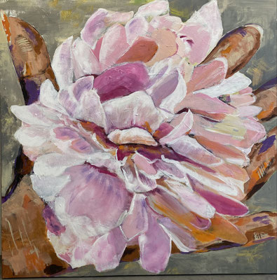 Nature in my hands Acryl auf LW 100x100cm