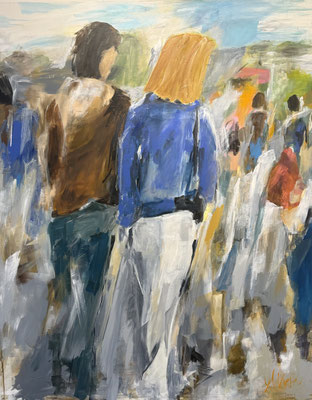 People Acryl auf LW 120x150cm