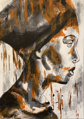 o.T. Acryl auf LW 50x70cm
