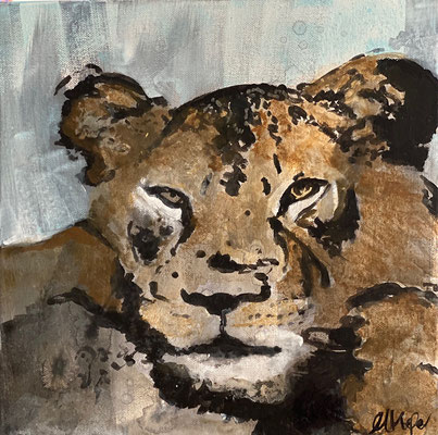 Sleepy Lion 30x30x4cm, Acryl