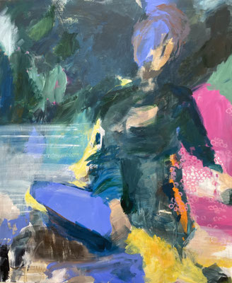Im Grünen Acryl auf LW 100x120 cm