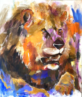 Taste of Africa - Lion 100x120cm, Acryl (n.v.)