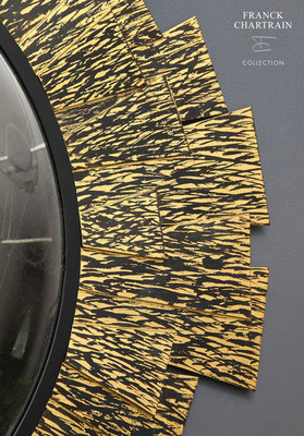 MIROIR FLAMME Bronze, feuille d'or