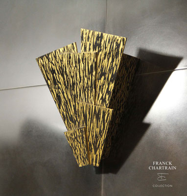 APPLIQUE FLAMME Bronze, feuille d'or