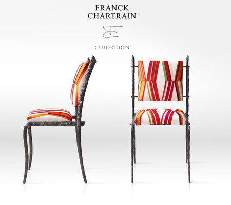 FORGE BRANCHE CHAIR Wrought iron, fabric