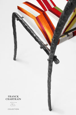 FORGE BRANCHE CHAIR Wrought iron, fabric
