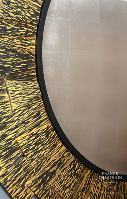 FLAME MIRROR Bronze, gold leaf