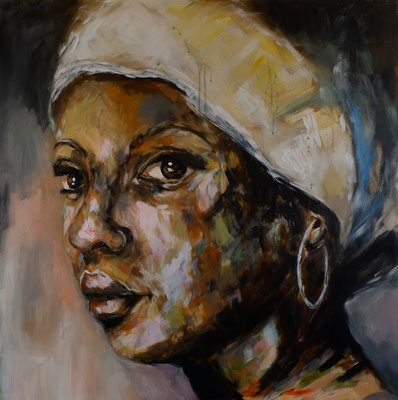 2014, P017,  Acryl auf Leinwand, 100 x 100 cm