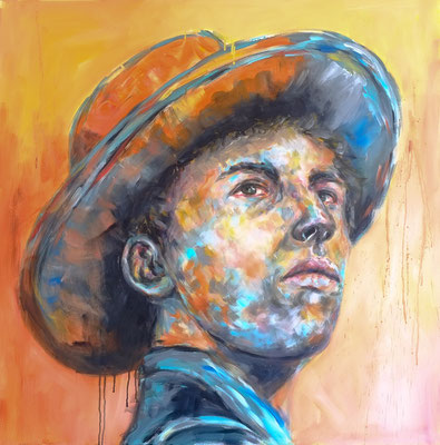2015, P024, Acryl auf Leinwand, 100 x 100 cm