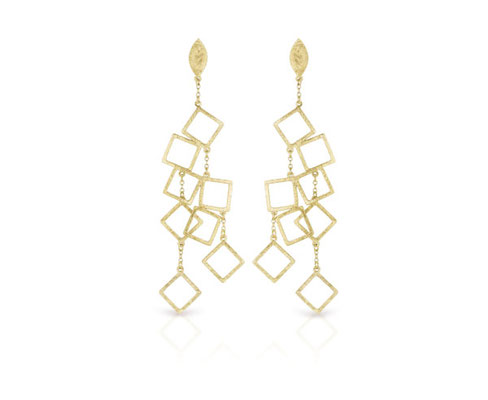 Silber-vergoldete Ohrgehänge