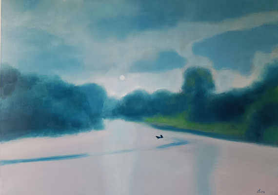 Water sky - oil on canvas - 70x50 cm - 2025