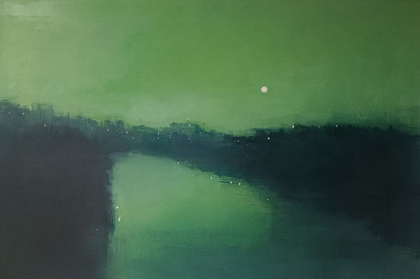 The  nightcall - oil on board -  90x60cm - 2025