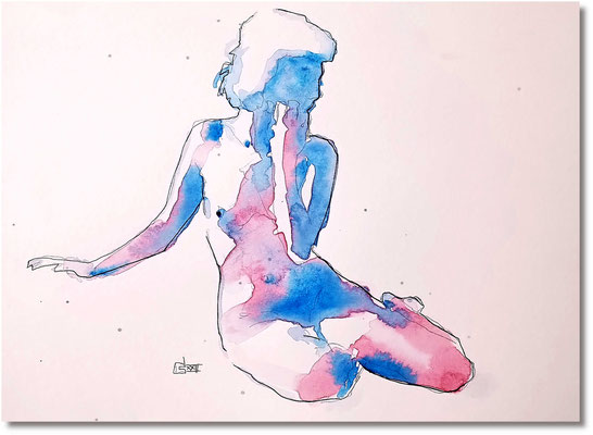Figure n5 - watercolor on paper - 2023