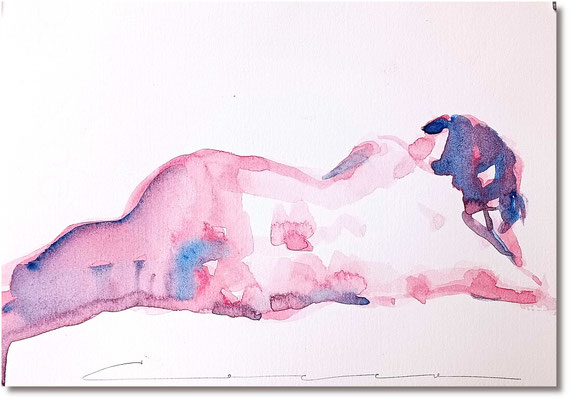 Figure n14 - watercolor on paper - 2023