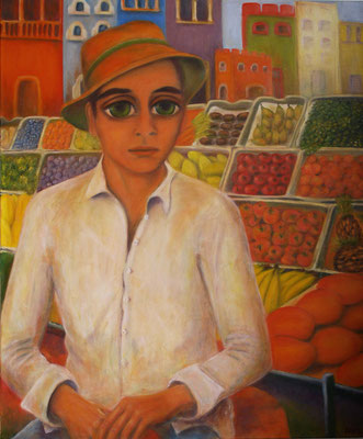 Boy on the market, 2011, oil on canvas, 120x100 cm