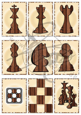Schach-Silhouette (hölzern)