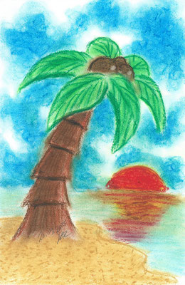 Palme, Strand und Meer