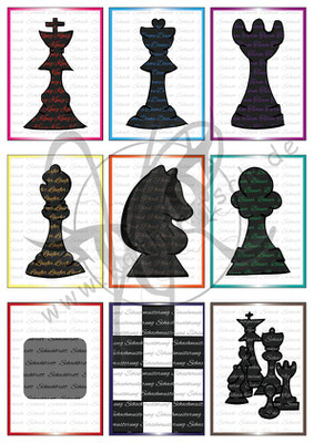 Schach-Silhouette (wörtlich)
