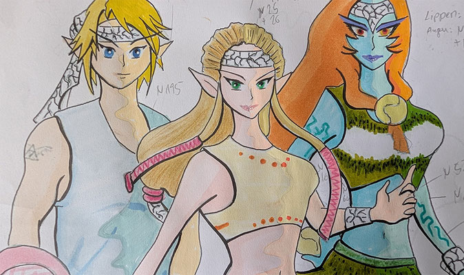Nahvergleich - Marker und Acryl
