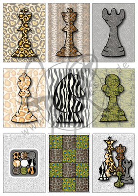 Schach-Silhouette (tierisch)