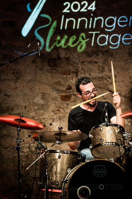 Norman Beaker Trio - Marco Mattietti (Drums) | Inninger Bluestage 2024 [ Groundliftstudio Alte Brauerei Stegen ]