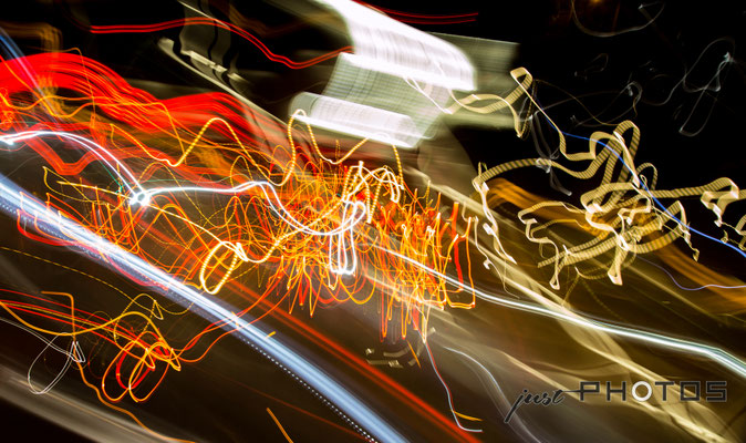 Lichtmalerei in Orange