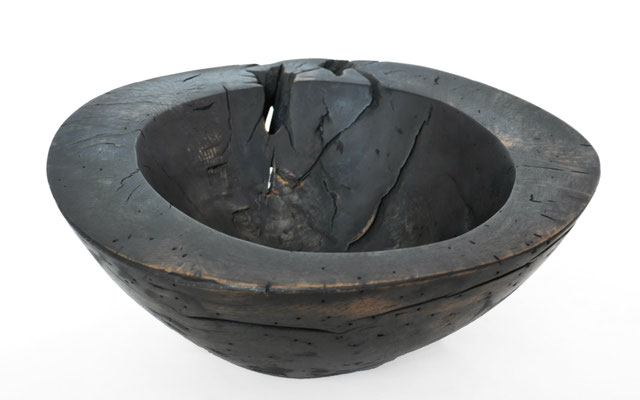 V21524 · Oak oxidized Bowl sculpture by Jörg Pietschmann