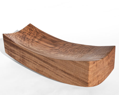 Archaic designer bowl V21394 – an evocative hollowed sculpture by Jörg Pietschmann, hand-finished to celebrate the raw fissures and intricate topography of ancient timber, bringing the pristine rhythm of the earth into exceptional modern interiors.
