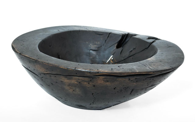V21524 · Oak oxidized Bowl sculpture by Jörg Pietschmann