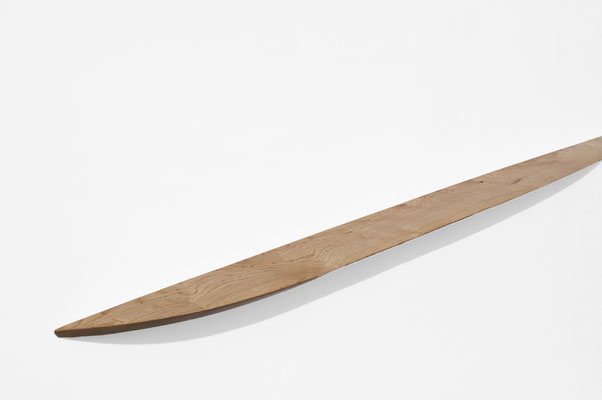 Organic wall shelf duo W2350 in matched oak – a captivating functional composition by Jörg Pietschmann, mindfully carved to follow the natural grain, bringing the hidden geometry of the forest into sophisticated spaces.