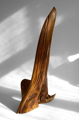 S0247 · Fir · Jörg Pietschmann · Curved sculpture made of fir wood · Powerful