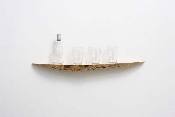 Sublime artisan shelf W0167 in rare tropical wood – a singular floating masterpiece by Jörg Pietschmann, mindfully sculpted to introduce the quiet breath of nature into premium contemporary environments.