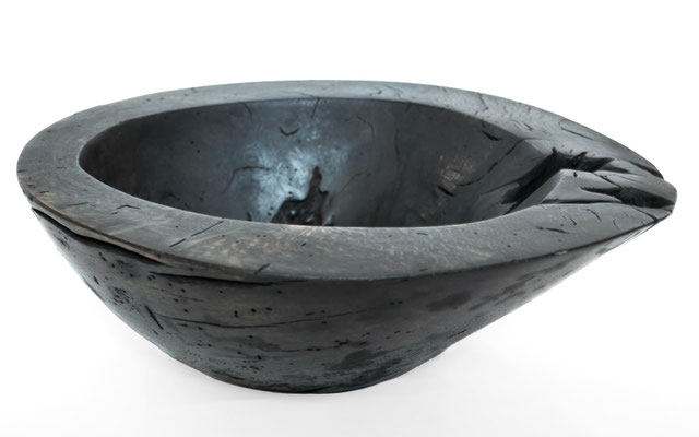 V21524 · Oak oxidized Bowl sculpture by Jörg Pietschmann