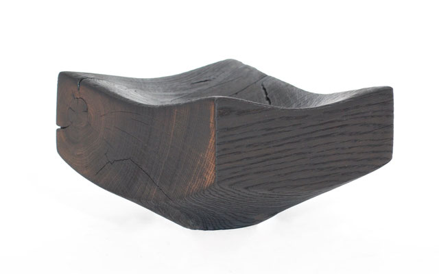 Evocative artisan bowl V2851 in textured, burned ash – a profound hollowed masterpiece by Jörg Pietschmann, mindfully shaped to accentuate the raw vitality of natural edges and infuse high-end spaces with the primal pulse of nature.