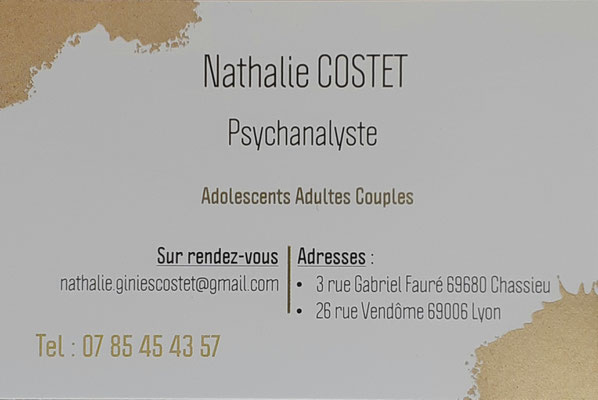 Nathalie Costet Psychanalyste membre de la Fédération Freudienne De