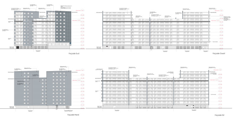 Façades projet Îlot E