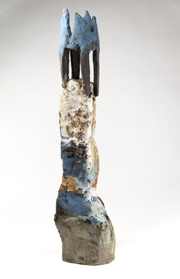 Vaisseau-1, 2025. Grés émaillé  H51cm