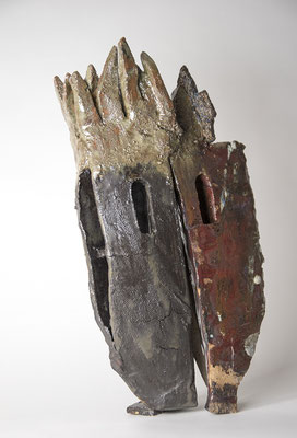 Vaisseau, 2025. Grés émaillé  H43cm